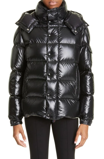 Moncler Extraordinary Forever Maya Quilted Shell Jacket In Carbon Black