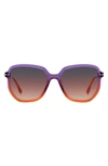 Isabel Marant 52mm Round Sunglasses In Violet Orange Grey Pink