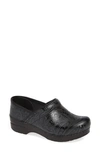 Dansko 'professional' Oiled Leather Clog In Black Tooled