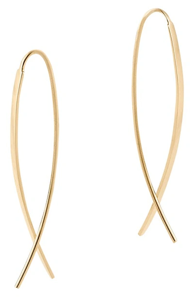 Lana Mini Threader Hoop Earrings In Yellow