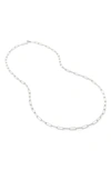 Monica Vinader Alta Textured Chain Necklace In Sterling Silver
