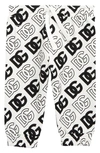 Dolce & Gabbana White Sweatpants For Boy With Black Logo In Havbn Logo Nero F.bco