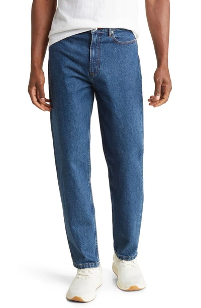 Apc Martin Straight Fit Jeans In Indigo In Medium Wash