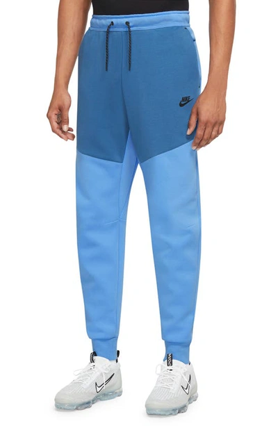 Nike Tech Fleece Jogger Sweatpants In University Blue/ Blue/ Black