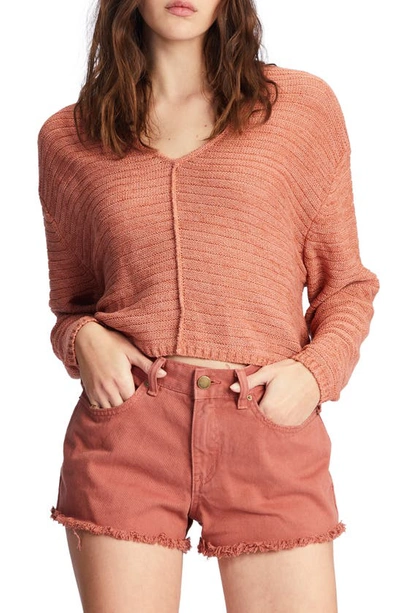 Billabong Every Day Cotton Blend Sweater In Sweet Chocolate