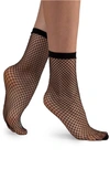 Lechery Women's European Made Fishnet 2 Pairs Of Socks In Black