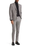 Ted Baker Robbie Extra Slim Fit Houndstooth Wool Suit In Black