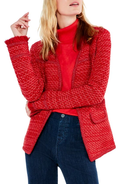 Nic + Zoe Up Tempo Tweed Jacket In Red