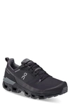 On Cloudwander Waterproof Hiking Shoe In Black/ Eclipse