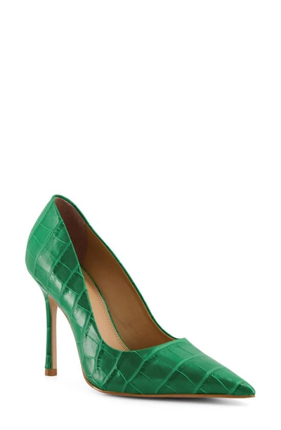 Dune London Bento Pointed Toe Pump In Green