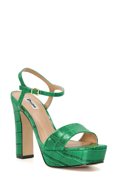 Dune London Matche Platform Ankle Strap Sandal In Green