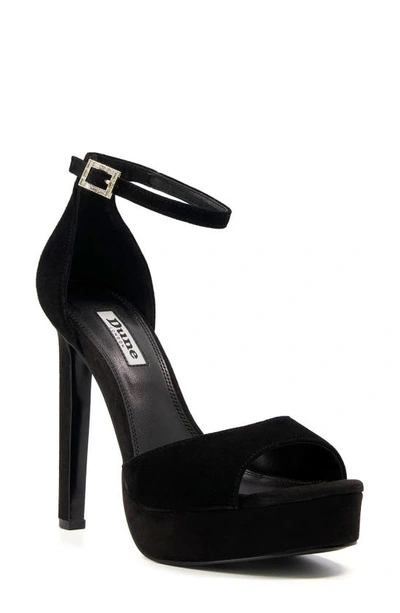 Dune London Mascots Platform Ankle Strap Sandal In Black