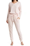 Papinelle Super Soft Waffle Weave Pajamas In Misty Pink