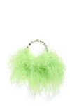 L'alingi Feather Top Handle Bag In Apple Blossom Green