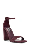 Nine West Marrie Sandal In Wine Suede