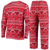 CONCEPTS SPORT CONCEPTS SPORT RED GEORGIA BULLDOGS UGLY SWEATER KNIT LONG SLEEVE TOP AND PANT SET