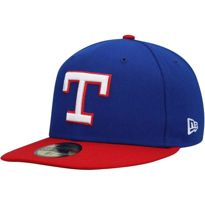 New Era Royal Texas Rangers Cooperstown Collection Turn Back The Clock 59fifty Fitted Hat