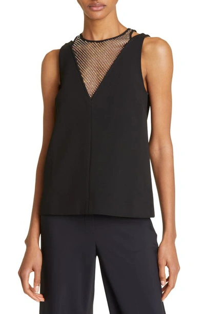 Ted Baker Hollei Embellished Mesh Camsiole In Black