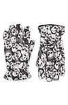 Erl Gender Inclusive Skull Print Puffer Gloves In Black