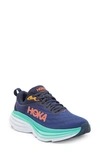 Hoka Bondi 8 Running Shoe In Outer Space / Bellwether Blue