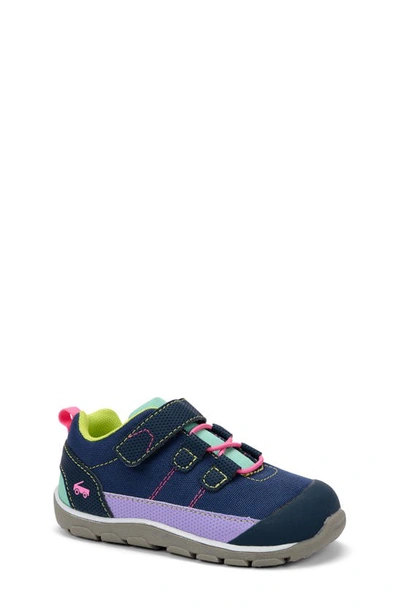 See Kai Run Kids' Summit Low Top Sneaker In Dark Blue