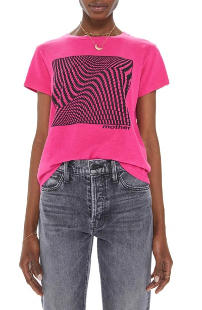 Mother The Sinful Trippy Tracers Tee Shirt In Pink