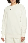 Nike Women's  Sportswear Phoenix Fleece Oversized Crew-neck Sweatshirt In White