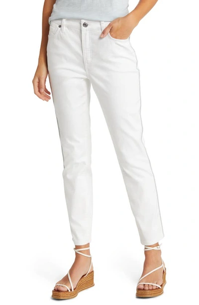 Tommy Bahama Ella Twill Tux High-rise Ankle Pant In White