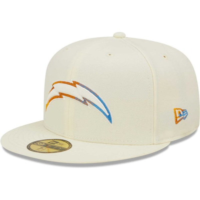 New Era Cream Los Angeles Chargers Chrome Dim 59fifty Fitted Hat