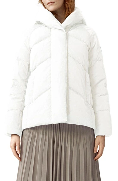 Canada Goose Marlow Hooded Quilted Ventera Down Jacket In White