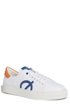 Loci Men's Nine Classic Vegan Low-top Sneakers In White/orange/blue