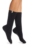 Ugg Paityn Cozy Gripper Crew Socks In Black