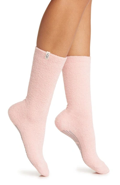 Ugg Paityn Cozy Gripper Crew Socks In Soft Kiss