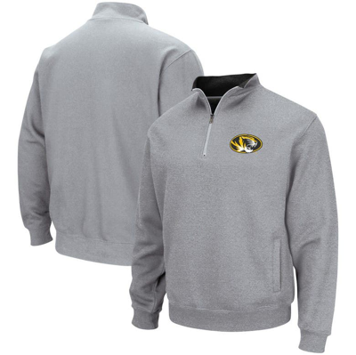 Colosseum Heathered Gray Missouri Tigers Tortugas Team Logo Quarter-zip Jacket In Heather Gray