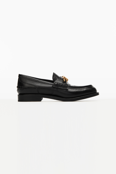 Alexander Wang Carter Loafer In Embossed Leather In Black