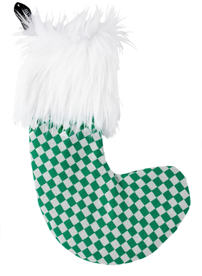 Jiu Jie Ssense Exclusive Green Check Stocking