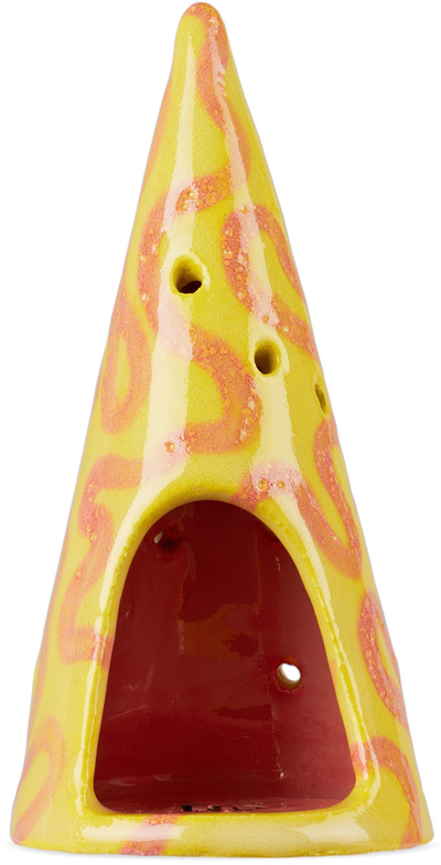 Hannah Simpson Studio Ssense Exclusive Yellow Small Tree Tealight Candle Holder In Multi - Pink & Yello