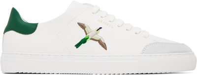 Axel Arigato Ssense Exclusive White & Green Clean 90 Triple Bee Bird Sneakers In White/green