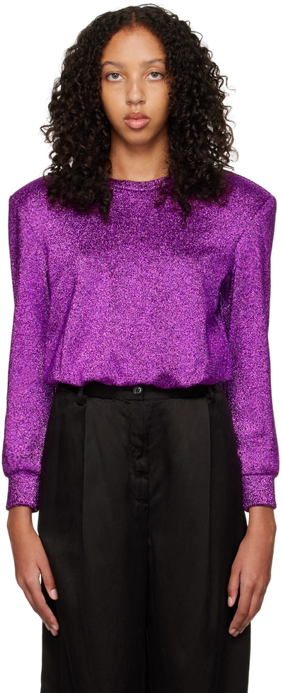Dries Van Noten Purple Padded Sweatshirt In 400 Violet