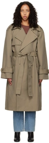 THE MANNEI BEIGE SORIA TRENCH COAT