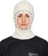 Simone Rocha Knitted Alpaca-blend Embellished Hat In Ivory/pearl/clear