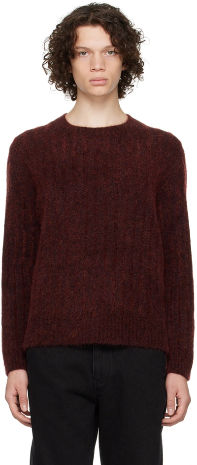 Schnayderman’s Burgundy Marled Sweater In Electric Rust