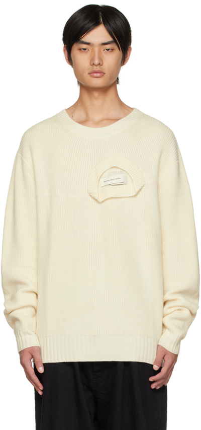 Feng Chen Wang White Double Neck Sweater