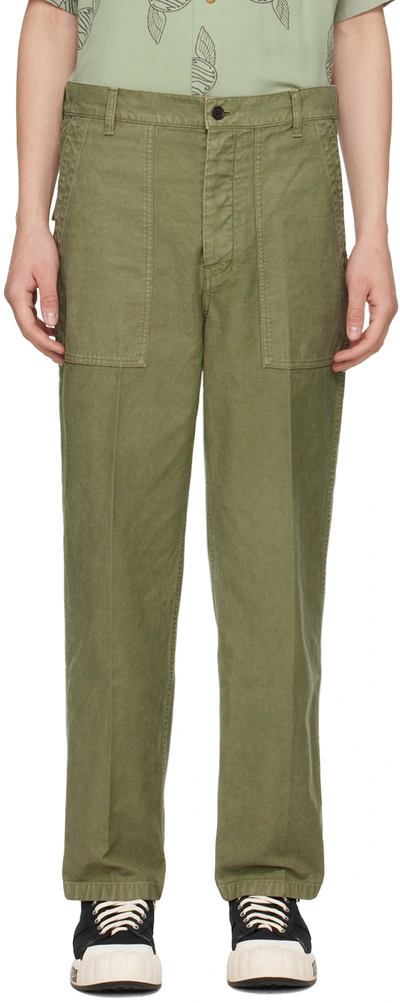 Visvim Green Alda Trousers In Lt.green | ModeSens