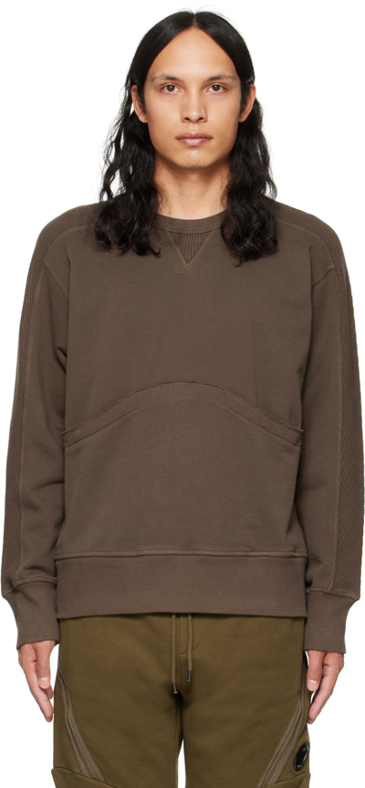 Nicholas Daley Brown Distressed Sweatshirt In Chocolate Brown