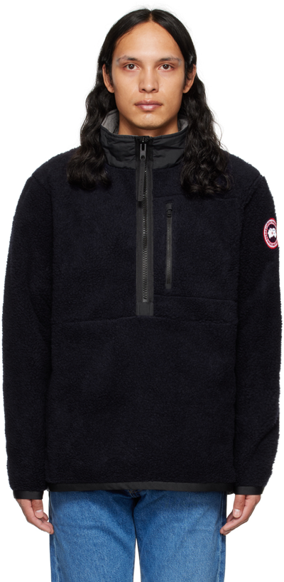 Canada Goose Renfrew Fleece Half-zip Pullover In Black