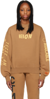 Heron Preston Brown Hpc Inc Sweatshirt In Tobacco Brown Yello