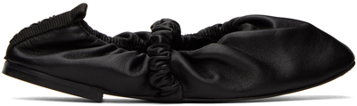 Ganni Black Scrunchie Ballerina Flats