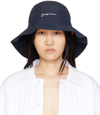 Jacquemus Le Bob Pescadou Canvas Bucket Hat In 380 Navy