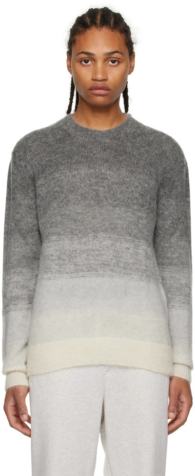 Nn07 Walther Degradé Brushed Knitted Sweater In Gray